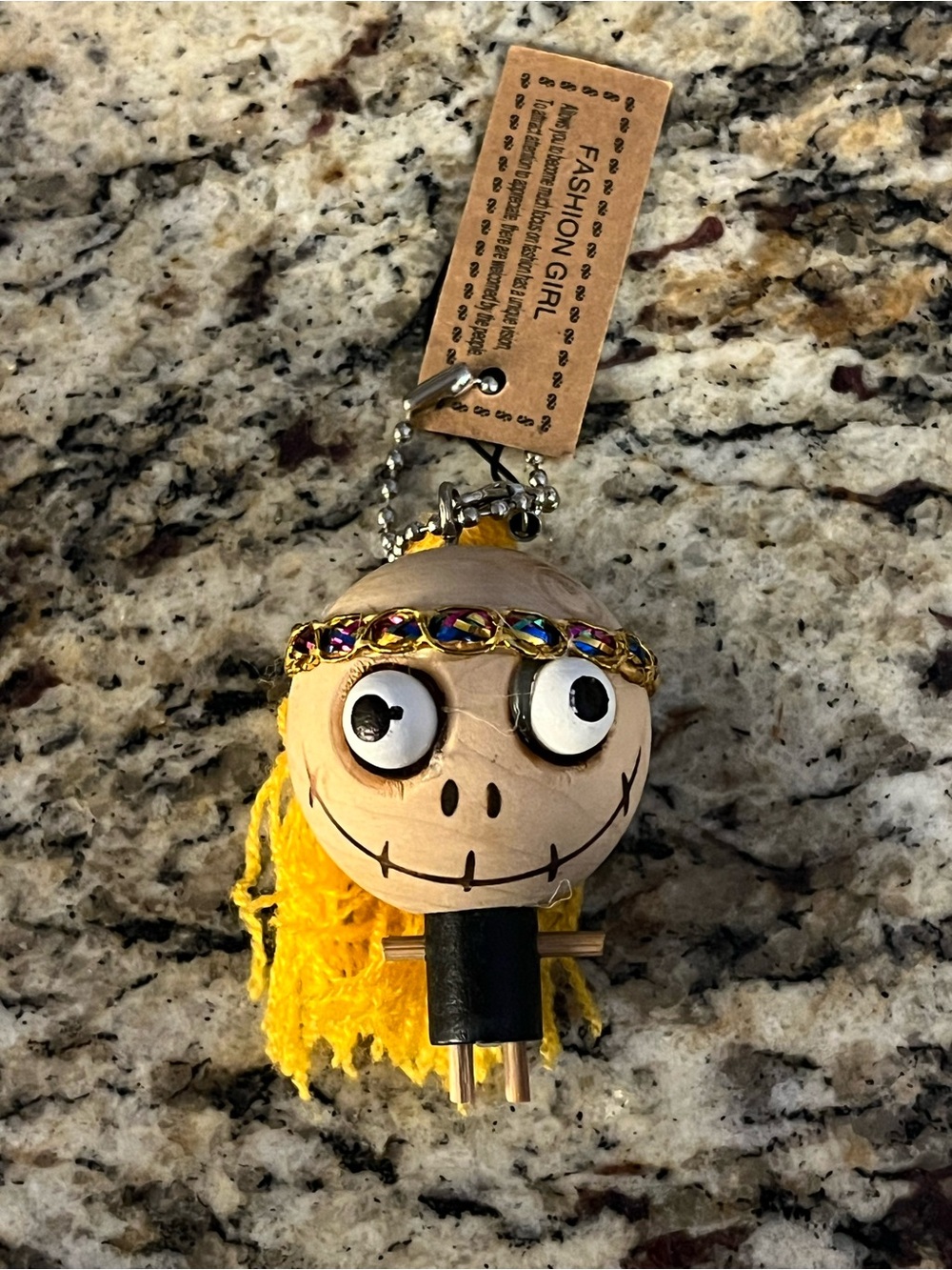 NWT Fashion Girl - Pier 1 Crazy Head VooDoo Doll Ornament - Collectible